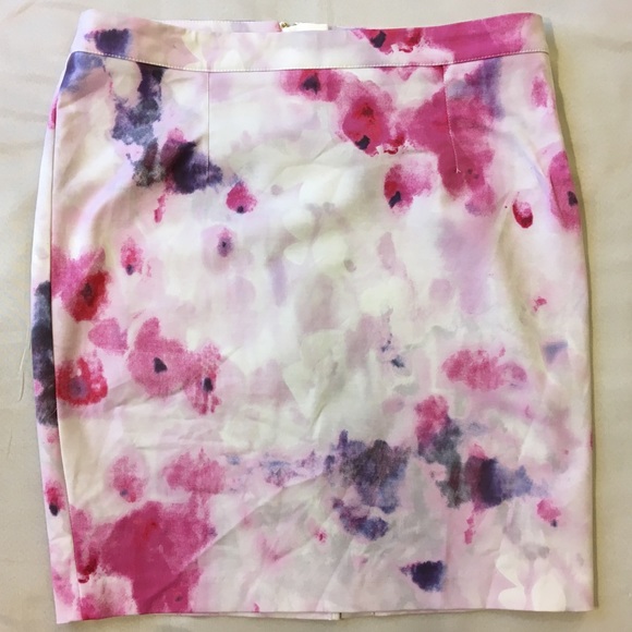 Willi Smith Watercolor Floral Print Skirt - Picture 2 of 7